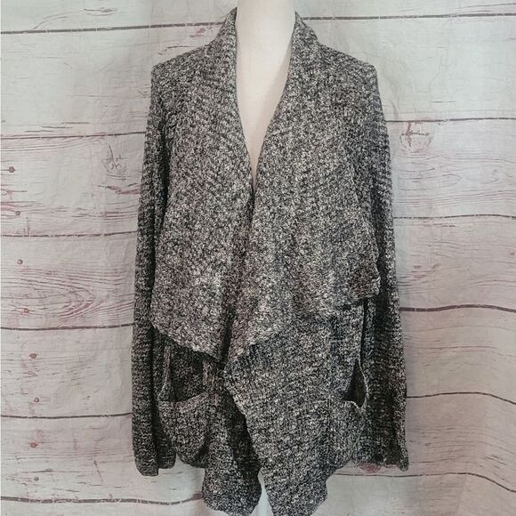 Eileen Fisher Marled Open Waterfall Cardigan Size XL - Picture 1 of 6